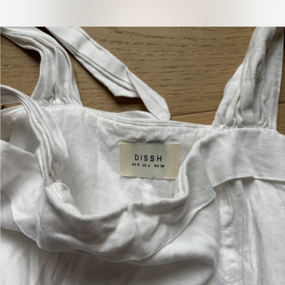 DISSH AISLE LINEN BOW MINI DRESS - Picture 2 of 3